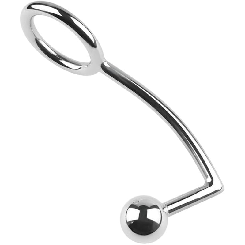 Anal Hook Stainless Steel Rope Hook With Ring Bondage Fetish Toy For Unisex Adult Butt Plug Prostate Massage G-Spot,45Mm