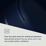 Pow Manual Male Masturbator Adult Sex Toys For Men | Intensity Suction Control Male Stroker | Discreet Pocket Pussy Masturbation Cup | Cleantech Silicone & Waterproof | Gifts For Men | Blue