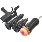Bumps G Spot Dildos With Drill Spinning Connector Male Masturbator Electric Drill Adapter For Automatic Sex Thrusting Diy Drill Sex Machine Kit(B)