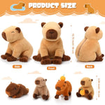 5 Pcs Capybara Stuffed Animals 15.75'' Capybara Mommy With 4 Cute Babies Set Soft Plushies For Girls Birthday Christmas Party Gift(Sitting)