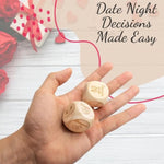 Deluxe Date Night Dice Game - Fun Romantic Couples Gift - 5 Dice, Decision Coin, Board & Carry Bag For Bachelorette, Anniversary, Wedding, Bridal Shower - Girlfriend Wife Husband Him Her Anniversaries