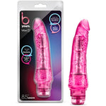 B Yours Vibe #7 - Soft Multispeed Vibrating Dildo - 8.75 Inch Long - 1.75" Wide - Flexishaft Flexible Body Conforms To Your Body - Waterproof Vibrator - Sex Toy For Women - Clear Pink