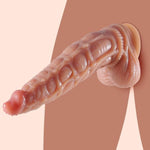 13.6 Inch Realistic Girth Huge Thick Dildo, Real Skin Dual Density Silicone Monster Penis With Strong Suction Cup For Hands-Free Play, G-Spot Dildo Anal Sex Toys For Men Women