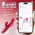 Vibrator Thrusting Dildo For Women G Spot Rose Toy Clitoral Stimulator Sex Toys Dildos Vibrator With 10 Vibration 7 Thrust Mode With Licking, Rabbit Vibrators Adult Sex Toy For Women And Couple