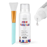 Clear Puzzle Glue with Silicone Brush and Sponge Head, 120mL