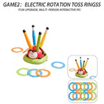 3 In 1 Musical Jump, Toss Ring Game And Stomping Launch Rocket Launcher For Kids Outdoor Toys With Remote Control, Indoor Outside Toy For Kids Ages 4-8 Toys For Ages 5-7 8-13 Birthday Gifts