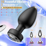 Anal Plug With Vibrating Butt Plug, 3Pcs Metal Adult Sex Toys Anal Plugs, Anal Vibrator With Remote Control 10 Vibrating Anal Plug For Men Women, Anal Toy Prostate Massager Adult Sex Toy & Games