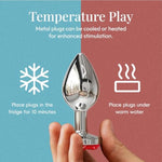 Luxury Metal Anal Plug - Elegant Waterdrop Shape With Intricate Rose Petal Base. Body Safe, Durable & Hygienic Design Sex Toy For Intimate Exploration