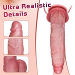 Upgraded 16” Realistic Huge Thick Dildo, Real Skin Big Giant Monster Dildo
