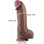 13 Inch Huge Dildo 3" Diameter Thick Big Realistic Monster Dildo Fat Large Dragon Horse Fantasy Xl Dildo Giant Massive Anal Dual Density Dildo Silicone Anal Toy Butt Plugs Adult Sex Toy Consoladores