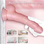 Strapon Anal Dildo Butt Plug - 8 Inch Realistic Dildos Silicone Suction Cup Anal Sex Toys For Women Men, Strap On Strapless Clear Pink Adult Sextoy For Lesbian Vagina Prostate Massager Milk.