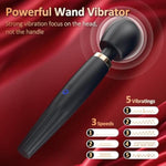 Wand Vibrator - Adult Toy With 5 Vibrations And 3 Speeds, Powerful Magic Wand G-Spot Vibrators For Clitoral Stimulation Sex Toys, Quiet Cordless Handheld Sex Massager For Women & Couple