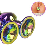 Anal Beads Butt Plug With Jewelry Base Anus Dilator Trainer Prostate Massager G-Spot Dildo Vaginal Stimulation For Men Women And Couples Colorful Alloy (3 Beads)