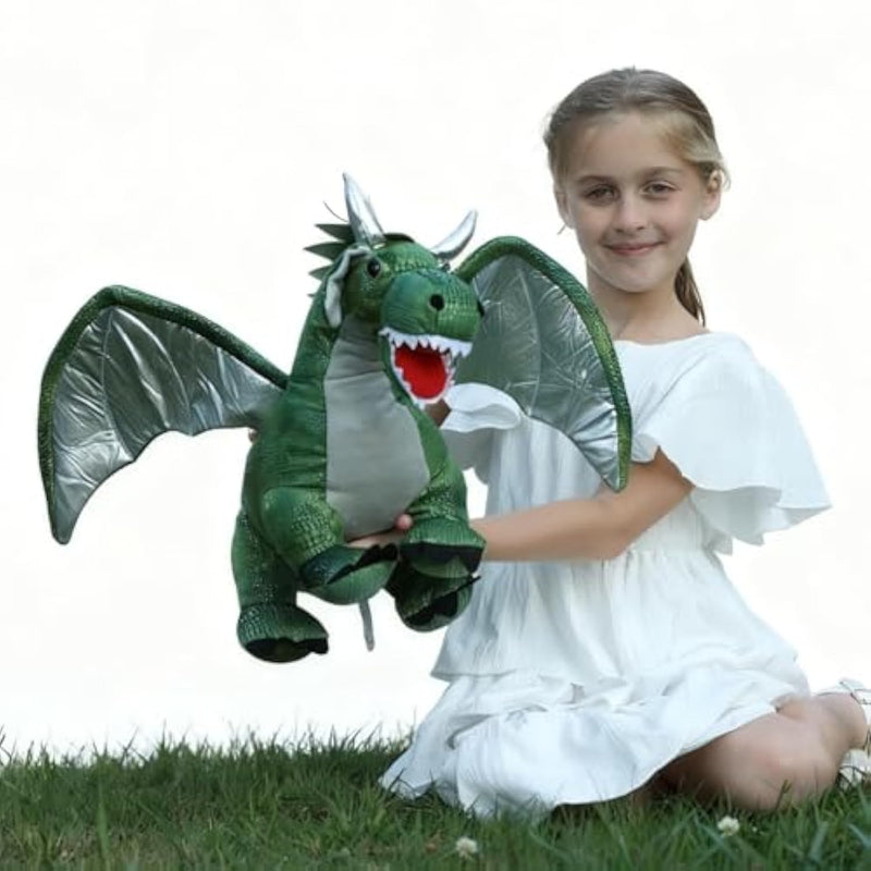 Giant Dragon Plush Toy, 24 Inch Soft Large Drgon Stuffed Animal For Kids Boys Girls, Green Dinosaur Plushies As Christmas Birthday Gift