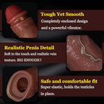 Penis Sleeve Cock Sleeve Vibrator, 7.87In Realistic Adult Male Sex Toys For Men Penis Extender Vibrating Cock Ring 10 Modes, Elastic G-Spot Dildo Vibrators For Couples