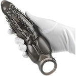 Reusable Penis Sleeve, Ultra-Soft Penis Enlarger Cock Ring Extender Male Sex Toys Thickened Testicle Ring Realistic Textured Cock Extender Sheath For Men Couple