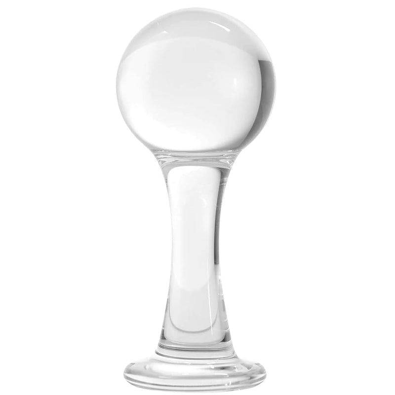 The Baller Glass Butt Plug With Lube 1Oz - Anal Sex Toys - Prostate Massage | Butt Plugs