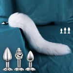 3Pcs Butt Plug Tail Stainless Steel Anal Plug Set Prostate Massager Anal Butt Plug Training Toys Anal Plug Adult Sex Toys For Women Men Couple