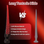 13.7In Long Butt Plug,Long Tentacle Dildo Silicone With T-Base,Long Skinny Dildo Anal Toys For Women Men Gay