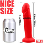 7.6 Inch Realistic Silicone Dildo, Body-Safe Material Huge Dildos For G Spot And Vaginal Stimulation With Strong Suction Cup, Anal Sex Toys For Women And Men(Red)