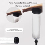 Penis Enlargement Pump Male Manual Vacuum With 3 Cuff Clear Cock Pumps Erection Device Adult Sex Toys For Men Penis Extender Training (1-Generation)