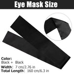 2 Pcs Satin Eye Mask for Sleeping, Black and Black