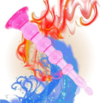 Anal Beads Super Long Anal Plug Large Butt Plug Dildos With Suction Cup Anal Sex Toy,6 Bead Flexible Anal Plug Anus Dilator Vaginal Prostate Massage Stimulation For Men Women(Pink)