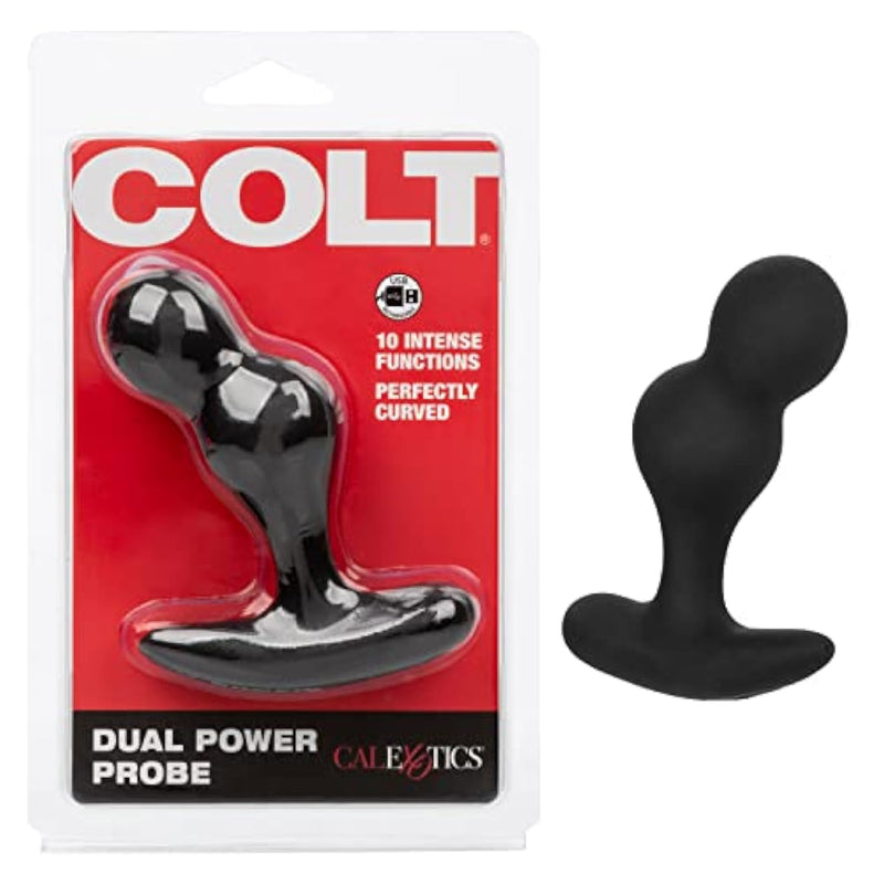 Colt Dual Power Probe Anal Butt Plug Vibrator - Se-6850-35-2 Black