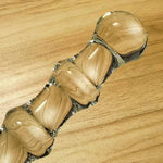 New Bamboo Shaped Crystal Glass Anal Plugs - Transparent Glass Anus Dilator Anal Vaginal Prostate Massage G-Spot Stimulator Sex Slave Abuse Sex Toys for Women Men Couples Lover (M)