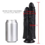 Two In One Double Ended Massive Dildo, Realistic Double Head Penis Big Black Huge Anal Dildo Anal Butt Plug Sex Toy With Strong Suction Cup For Women Men Couple
