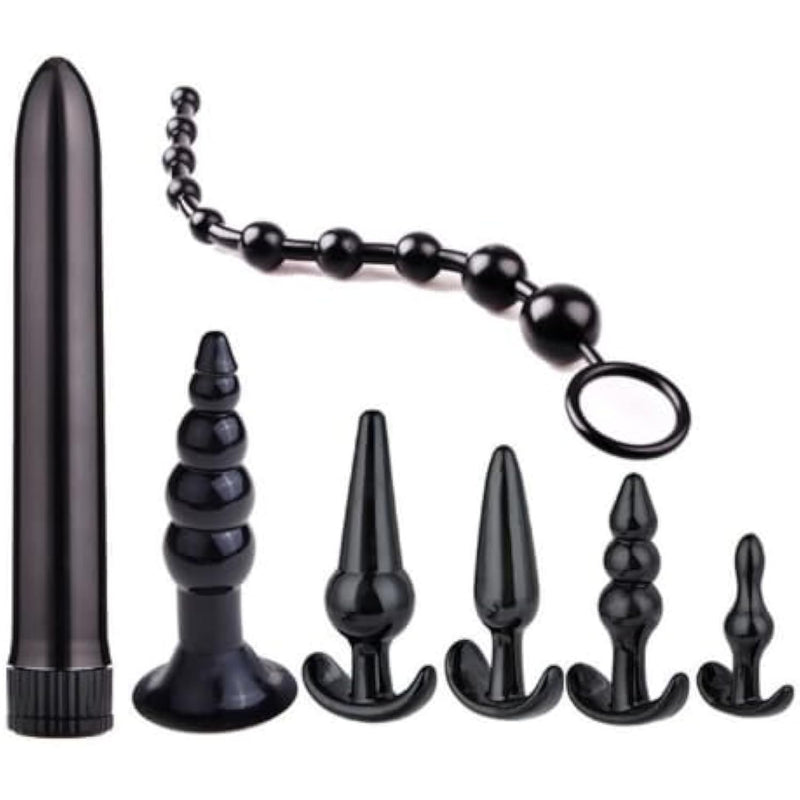 7Pcs Silicone Anal Plug Sets Silicone Butt Plug Adult Sex Toys Anal Dildo Training Kit G-Spot Prostate Massager Anal Plugs Stimulation Toy For Beginner Adult Women And Men Couple Sm Game Bedroom