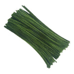 200 Pcs Green Christmas Pipe Cleaners, Plush Chenille Stems for Holiday Crafts