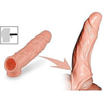 Reusable Sleeves Sk1330 Girth For Men Extender Enlarger Extension Enhancer Ball Stretch Sleeve Girth Best Gift-(Flesh-Colored/Sk)
