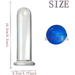 Glass Dildo Crystal Glass Wand Dildo Penis, Large Round Glass Butt Plug Huge Crystal Anal Plug Anal Masturbation Butt Expander Sex Wand Sm G-Spot Anal Pleasure Trainer For Men Women (4.5Cm)