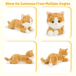 Kitten Plush Toy, Premium Cat Stuffed Animal, 10” (Yellow)