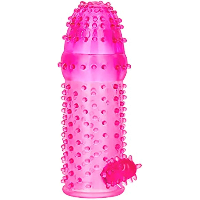 Nubbed Penis Sleeve With Clitoris Stimulator - Textured Cock Sleeve For Intense Stimulation - Flexible, Partner Pleasure, 12Cm