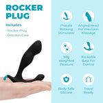 Rocker Anal Plug - Prostate Rocking Butt Plug, Silicone Anal Toys For Adults - Black