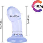 Small Dildo,4.3 In Angled Classic Soft Small Anal Plug, Beginner Anal Dildo Ease Training Adults Sex Toy For Women Men. Multifunctional Sex Toy Games, Great For Beginners & Experienced User (Blue)