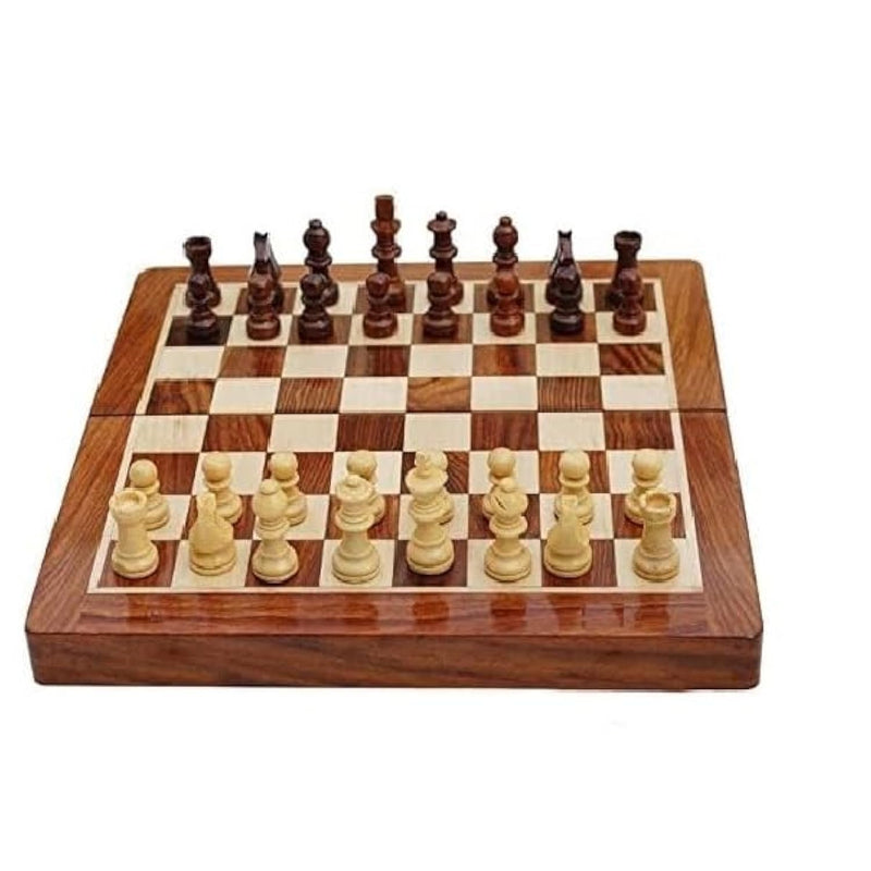 Set, Premium Quality, Handcrafted Rosewood Unique Chess Board Set, Foldable