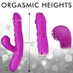 Thrusting Sucking Vibrator Penis Rabbit Sex Toy For Women Female Suction Nipple Clit G-Spot Vibe Vibrating Dildo Clitoral Stimulator Massager [Made In Usa]