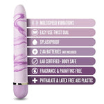 Strawberry Fields 7" Wand Vibrator, Gentle, Satiny Smooth Finish, Not Overly Buzzy, Perfect For Beginners, Pink Marble