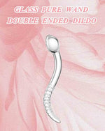 Glass Dildo - Pleasure Wand Double Dildo - G Spot Stimulation Massager for Anal and Vaginal Pleasure