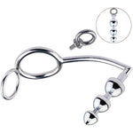 Multifunctional Anal Plug With Penis Ring Anal Trainer Metal Stainless Steel Anal Butt Plug Adult Sexy Toys For Women,Men & Beginners