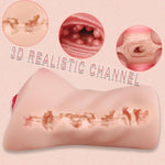 Male Masturbators Adult Sex Toys 3D Realistic Textured Pocket Pussy And Tight Anus Sex Stroker - The Perfect Male Masturbator And Sex Doll (White Skin)