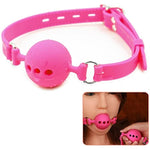 Silicone Breathable Ball Gag - Ball Gag Breathable Silicone Ball With Holes Open Mouth Gag Sex Toy For Adult Bondage Restraints Sex Play (M(1.7Inch Ball),Pink)