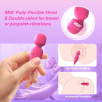 Sex Toy Mini Vibrator Wand, Adult Sex Toys For Women Bullet Vibrator Clitoris Stimulation 10 Patterns Rechargeable Quiet Waterproof Vibrators, Women Adult Sex Toys & Games Juguetes Sexuales (Pink)