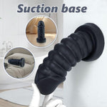 Dildo Silicone Anal Plug With Suction Base Sex Toy For Men Couple Black Xxxl 10.23 Inch