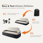 Twin Size Air Sofa Bed Mattress With Headboard And Pump,Blow Up Couch Inflatable Bed