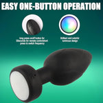 Anal Plug Vibration Sex Toy,10 Modes Vibrating Butt Plug - Led Color Light Remote Control Anal Plug, Adult Sex Toys And Games