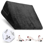 Sex Pillow Wedge Position Pillow Sex Furniture Foam Sex Cushion And Dice Sex Games For Adult Couples (Black)